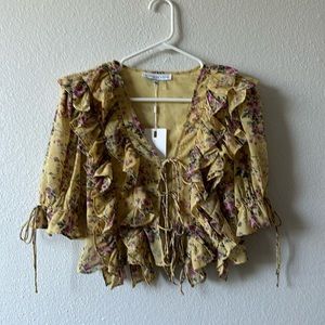 💜NWT💜 endless road Ruffled Floral Blouse